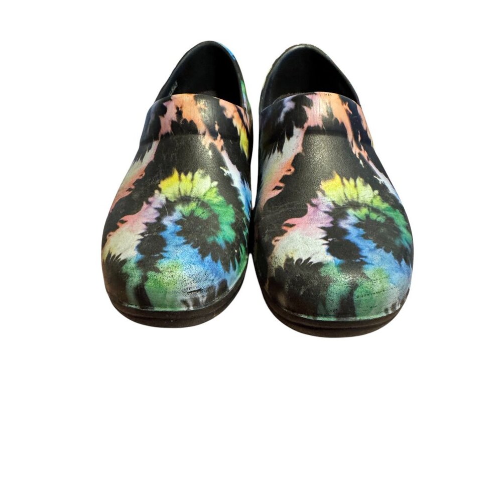 Crocs Womens W8 Black Tie-Dye Slip-On Clogs - Picture 3 of 10
